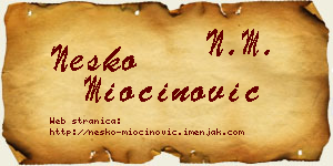 Neško Miočinović vizit kartica